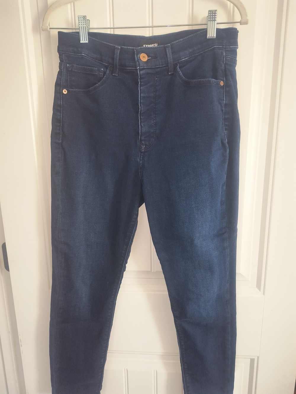 Express High Rise Women’s Jeans in Dark Blue